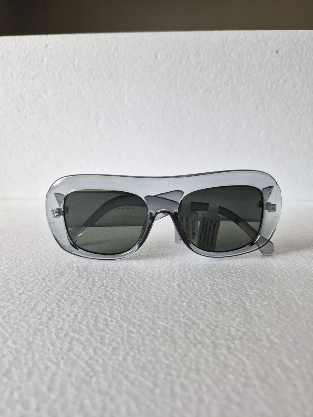 NWT Free People Clear Frame Sunglasses with Dark Gray Lenses